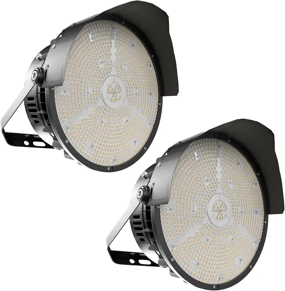 Lightdot 350W(400x1W) LED Stadium Lights 52500Lm (1400W Eqv.) LED High Mast Lights Outdoor AC100-277V IP65 Waterproof Outdoor Sport Count Light - 2Pack