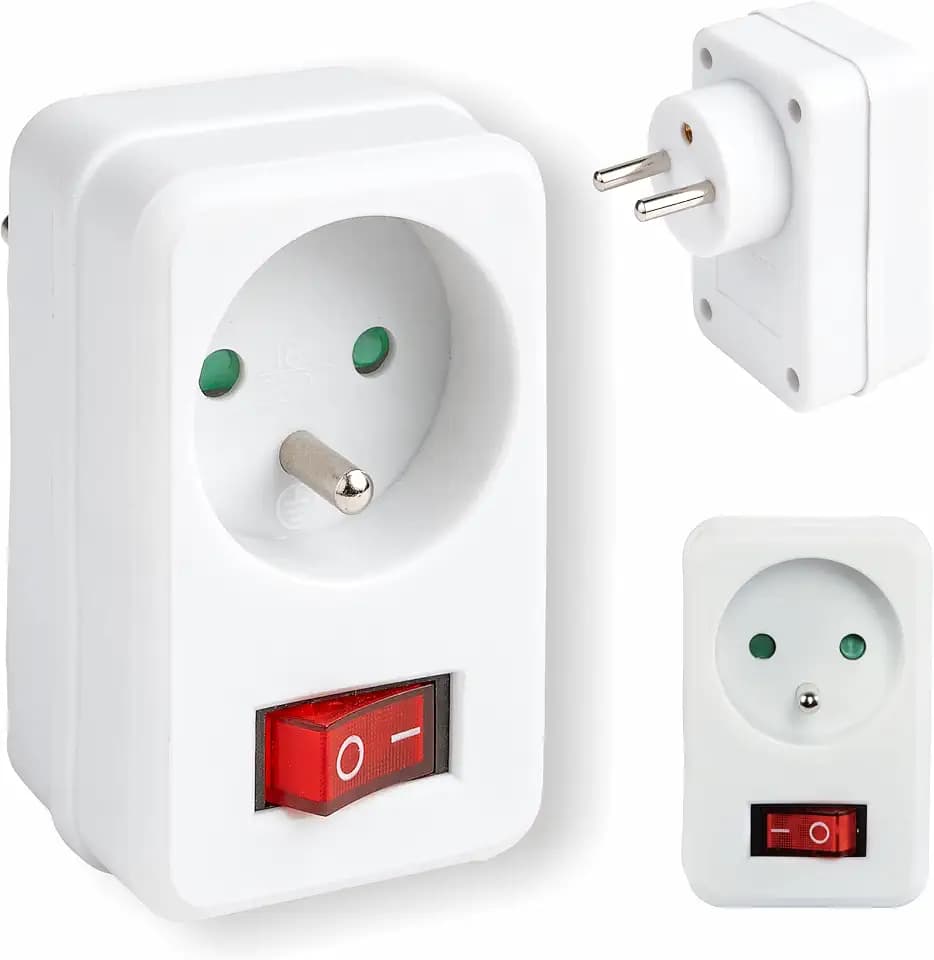Hama Netzsteckdose mit Schalter (Adapter, Schalter, 250V, 16A, Schalter, Schalter, Steckdose, Kontakt) weiß, HAM_N14_P2223776