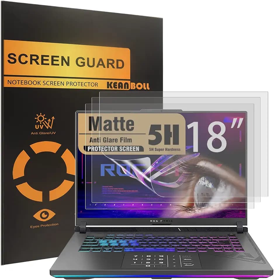 KEANBOLL 2-Pack Designed for ASUS ROG Strix Scrar 18 & ASUS ROG Strix G18 Gaming Laptop Screen Protector (18” Display 16:10), Anti Glare and Anti Fingerprint (Matte) Shield