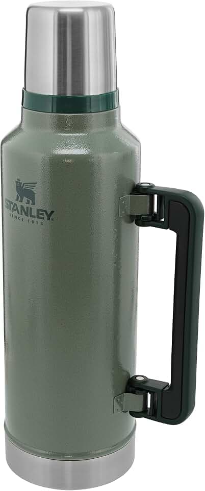 STANLEY 1913 Classic Legendary Thermosflasche 1.9L - Thermos Hält 45 Stunden Heiß Oder Kalt - Edelstahl Thermoskanne - BPA-Frei - Spülmaschinenfest - Hammertone Green
