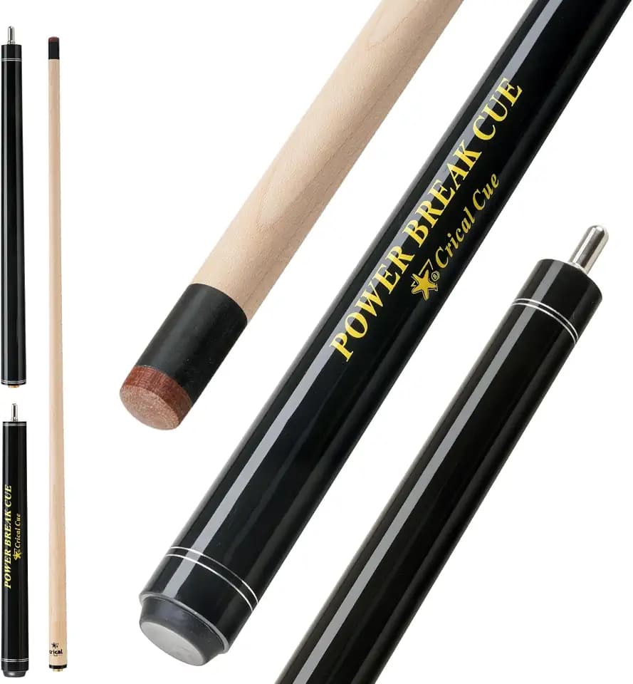 Crival Heavy Hitter Jump-Break-Queue, 3-teilig, 137,2 cm, kurz, aus Ahorn, mit 13,2 mm Spitze, Punch-Queue, professioneller Jump-Queue, Billard-/Pool-Queue