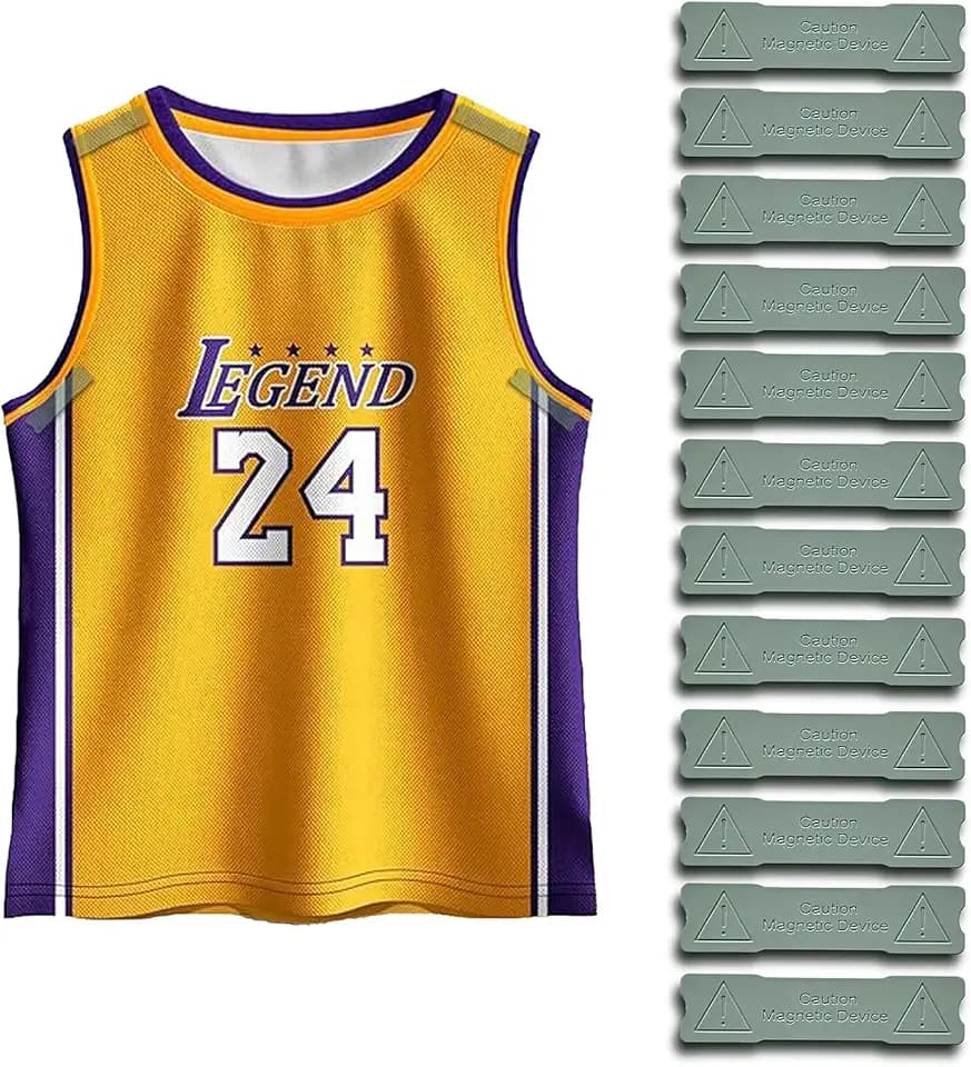 12 Pack Jersey Hanger for Wall, FIFA Magnet Jersey Display for Wall, Fit All Sports Shirts, Invisible No-Drill Display for the Full Jersey Shape