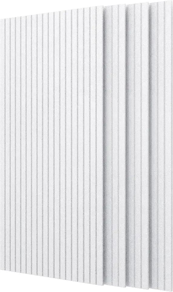 4 Packs Acoustic Panels, 47.2'' x 23.6'' Self-adhesive Sound Proof Panels for Walls, Large Decorative Sound Dampening Panels for Interior Wall Décor, WHite