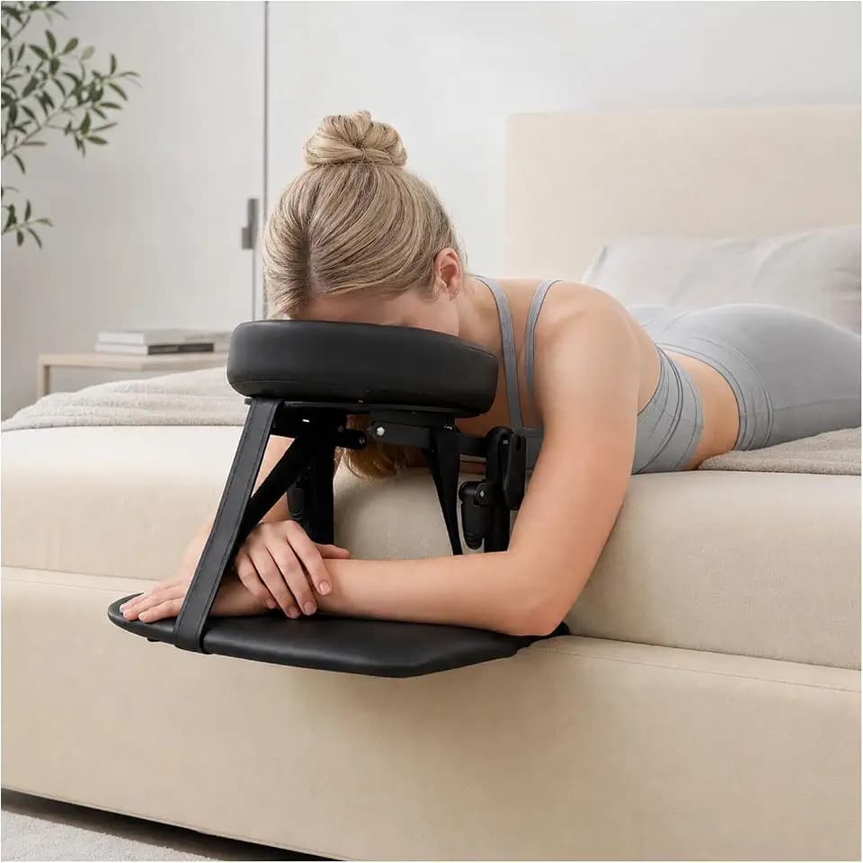 Massage Headrest for Bed, Adjustable Massage Table Face Cradle at Home, Face Down Pillow After Eye Surgery, Massage Table Head Rest Kit for Sleeping Mattress