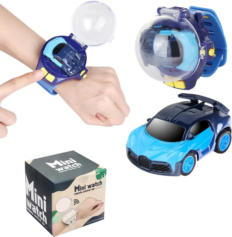 Remote Control Car Watch Toys with LED Light,2.4 GHz RC Small for Kids,Blue