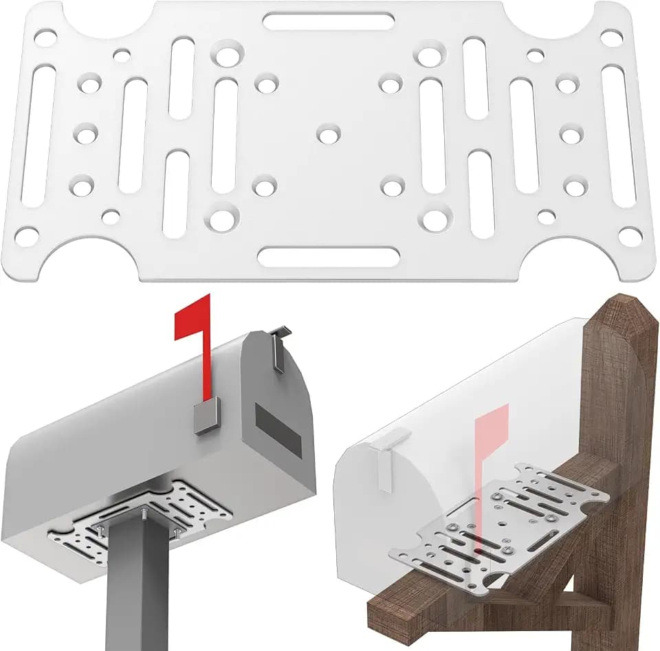 Mailbox Mounting Bracket, Universal Mounting Adapter Plate