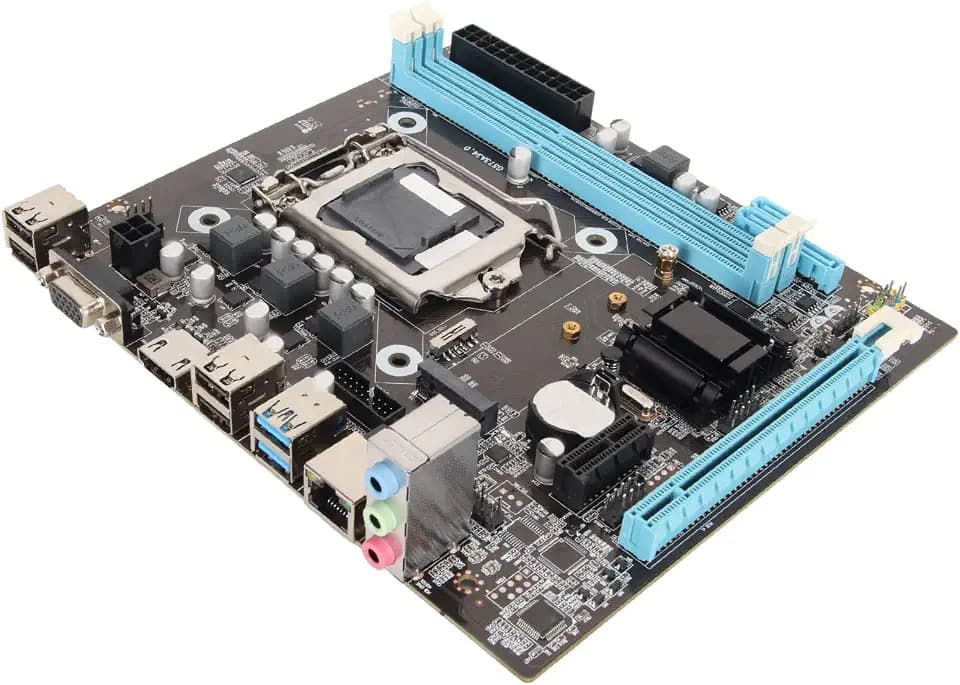 Elprico H81 Gaming-Motherboard Dual Channel DDR3, M.2 NVMe, NGFF,6 Gbit/s PCIe-Steckplatz LGA 1150 Micro ATX PC-Motherboard für Core mit Hochgeschwindigkeits-M.2-Schnittstelle,
