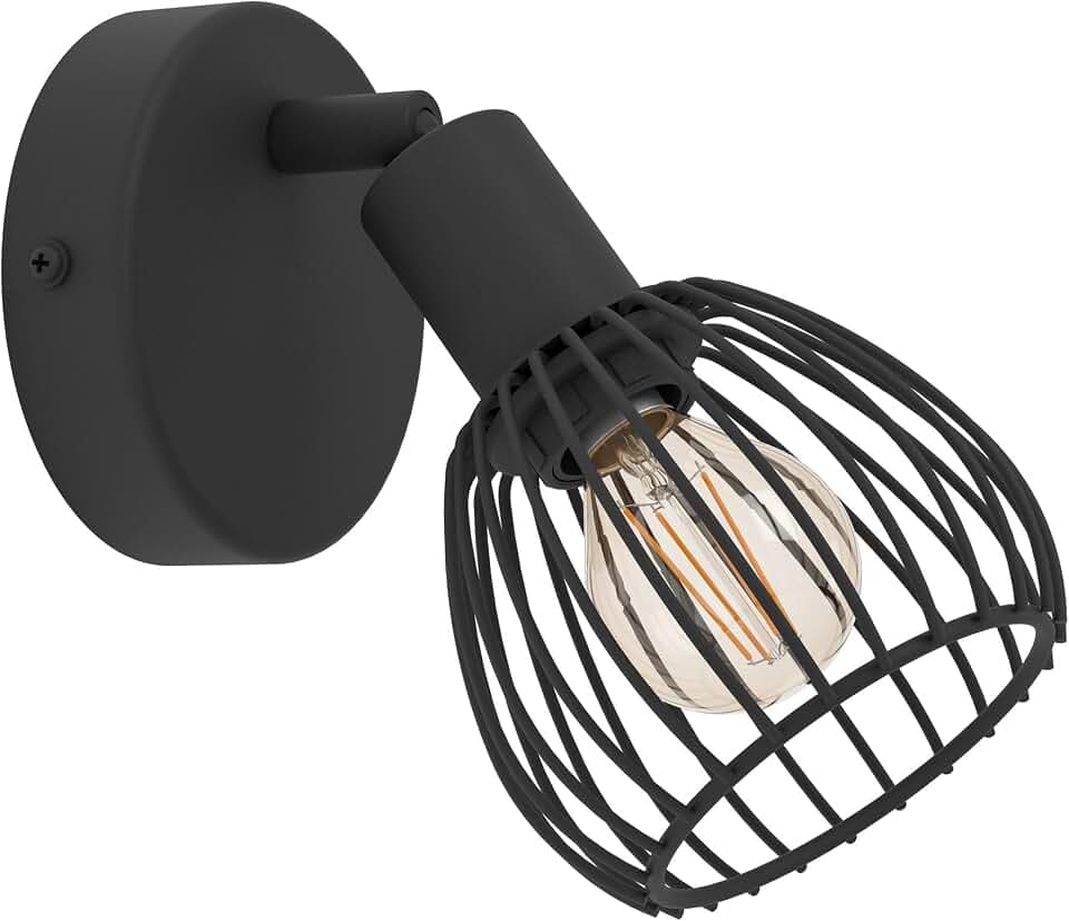 EGLO Wandlampe Sonnino, Wandleuchte innen mit schwenkbarem Spot