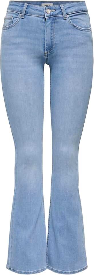 ONLY Female Flared fit Jeans ONLBLUSH Mittlere Taille Flared Jeans