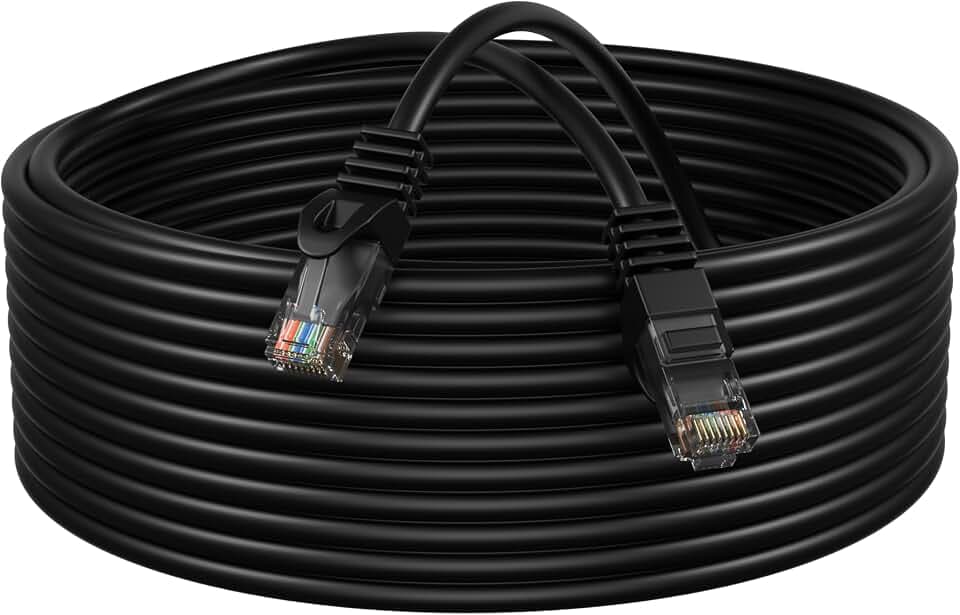 Cables Direct Online Cat5e 15FT Network Ethernet Patch Cable, 350Mhz Internet Wire, Backwards Compatible with Cat5, for PC, Modem, Router, Consoles for Home and Office, Black