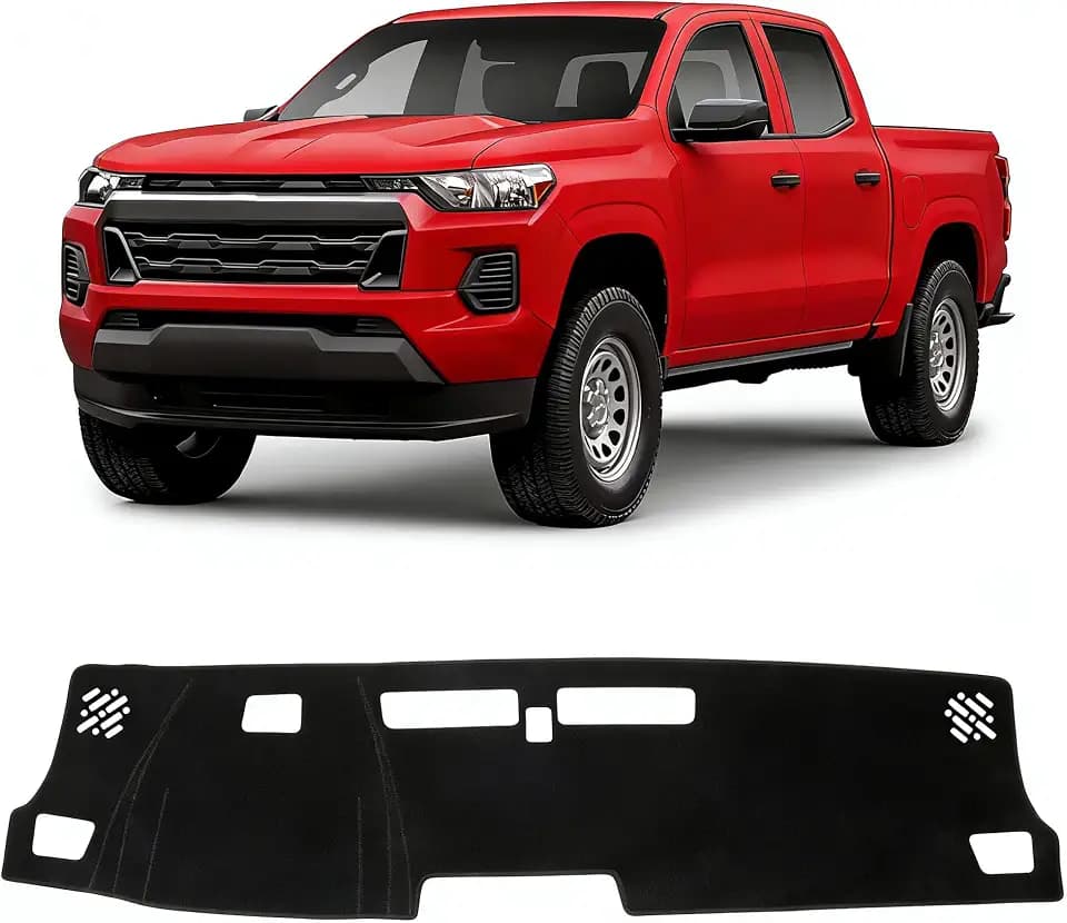 KUST Dash Cover Mat for 2023-2025 2026 Chevy Chevrolet Colorado/GMC Canyon Non-Slip Dashboard Cover Polyester Interior Accessories for Colorado/Canyon (Black)