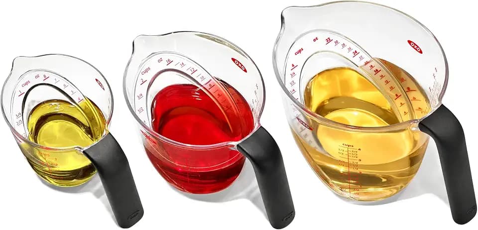 OXO Good Grips Angled Measuring Cups with Markings, Multi Size 3-Piece Set
