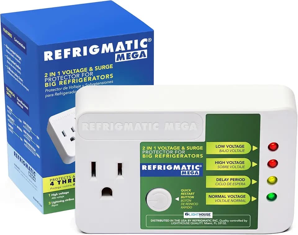 Refrigmatic Mega Voltage & Surge Protector for Large Refrigerators