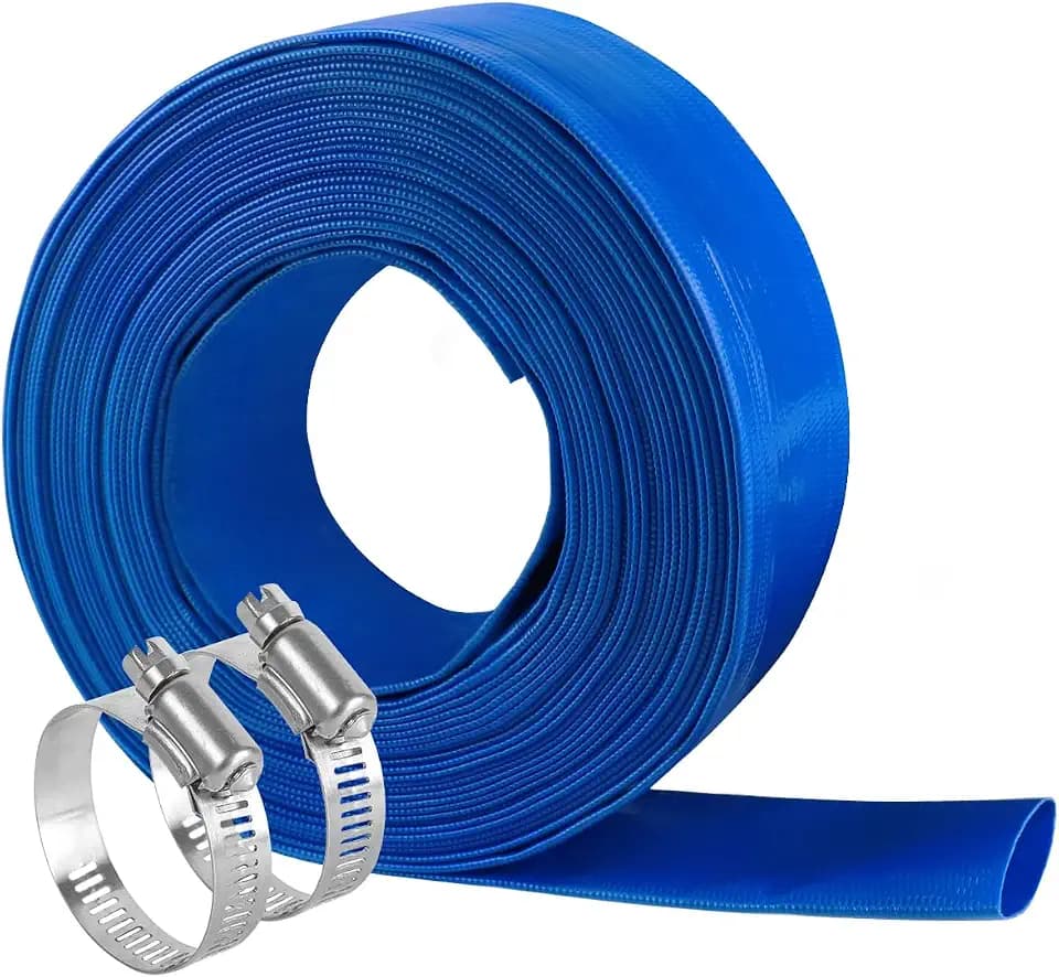 Eastrans 3 inch x 25 FT Pool Backwash Hose,5 inch Width When Pool Hose Lay-Flat, Heavy Duty Discharge Hose, Weather and Burst Resistant, Best Pool Hoses for Inground Pools,Pool Drain Hose