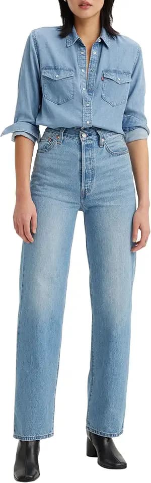 Levi's Damen Ribcage Straight Ankle Jeans