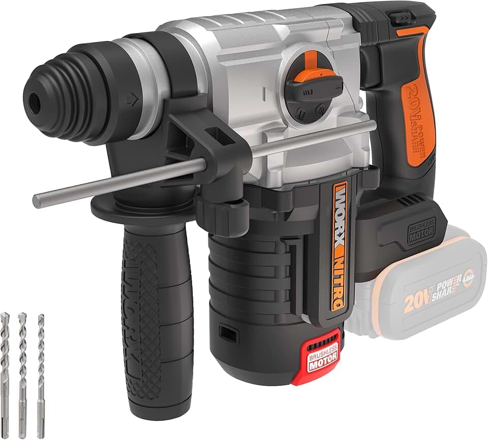 WORX WX380.9 Akku-Bohrhammer 20V, ohne Akku & Schnellladgerät