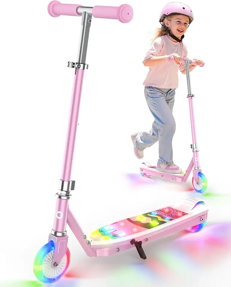Gyroor KS2 Electric Scooter for Kids, 5 MPH, LED Light-Up Wheels, Ages 3-8