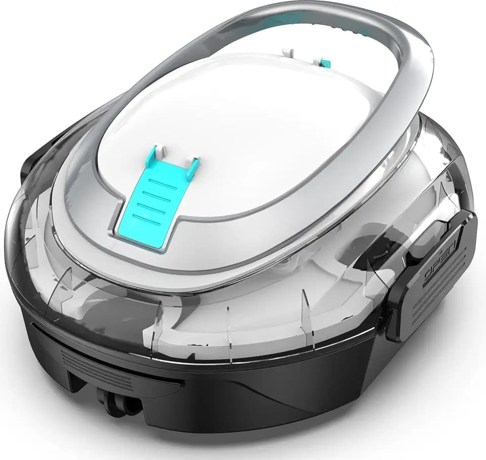 S2 Pool Vacuum Robot for Above Ground Pools, 90-Min Runtime, 861 Sq.Ft Coverage, Cordless Operation, Efficient Cleaning Performance, Dual-Layer Filtration, Panda Black