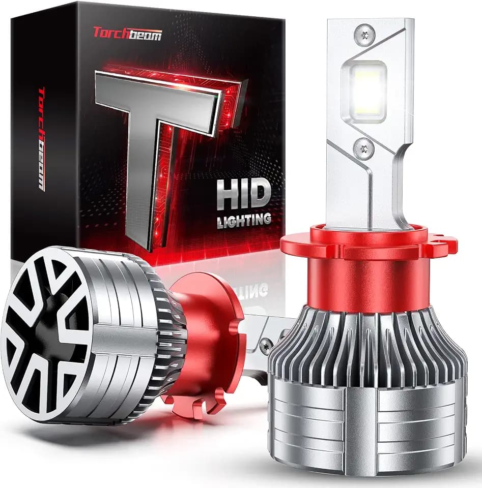 Torchbeam D4S HID Bulbs, 60000LM Brightness 6000K Cool White, Pack of 2