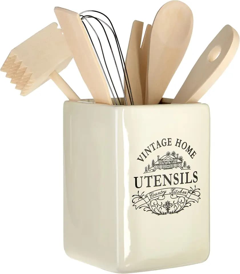Premier Housewares Vintage Home Utensilienhalter, H15 x W11 x D11cm