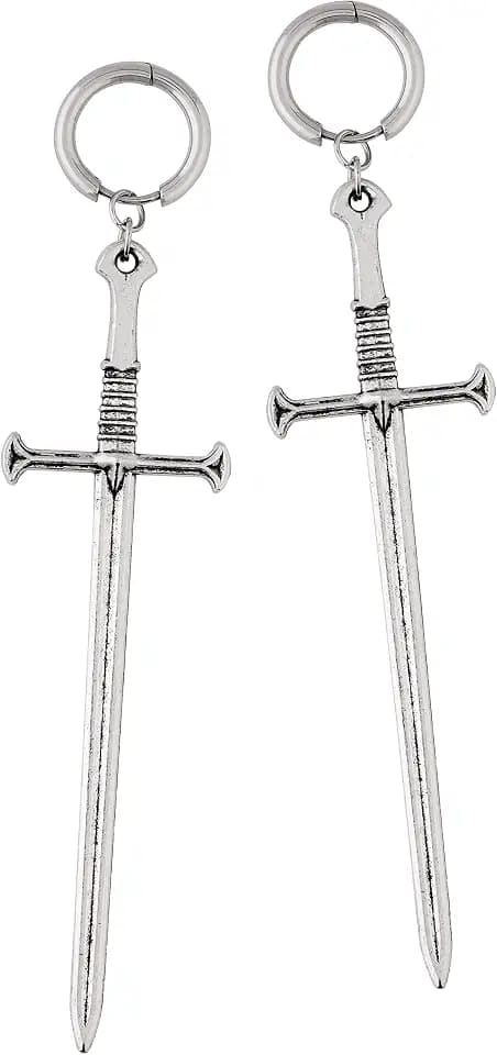 Gothic Sword Earrings Dangle, Gothic Punk Grunge Emo Earrings, Goth Jewelry