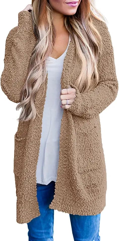 MEROKEETY Womens Fuzzy Chunky Oversized Cardigan Sweaters 2026 Fall Outfits