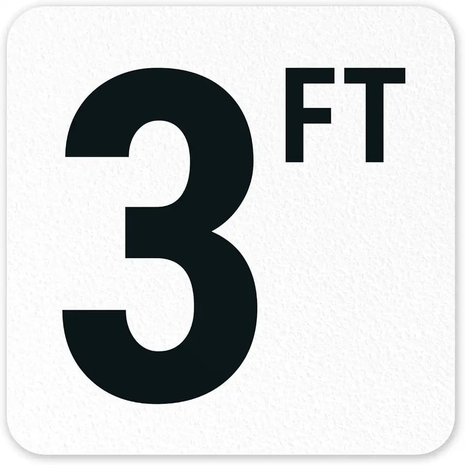 3 Ft/Three Feet Vinyl Adhesive Pool Depth Marker,