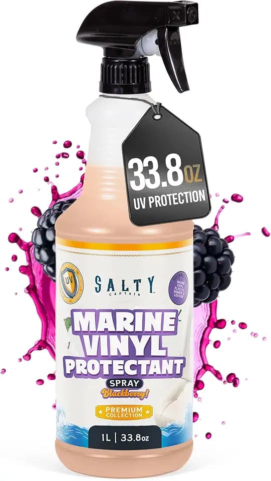 Salty Captain Boat Vinyl Protectant & Cleaner Spray | 33.8 oz