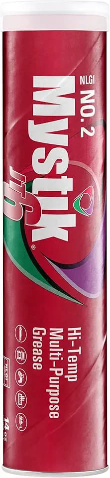 Mystik JT-6 High Temp Grease Tube for Grease Gun, Multi Purpose Red Lithium Complex, NLGI 2, Wheel Bearing Grease, 14 oz, 1 Pack