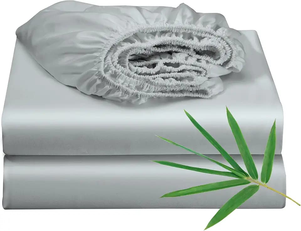 2 Pack Bamboo Viscose Cooling Fitted Sheet Twin XL Size Only