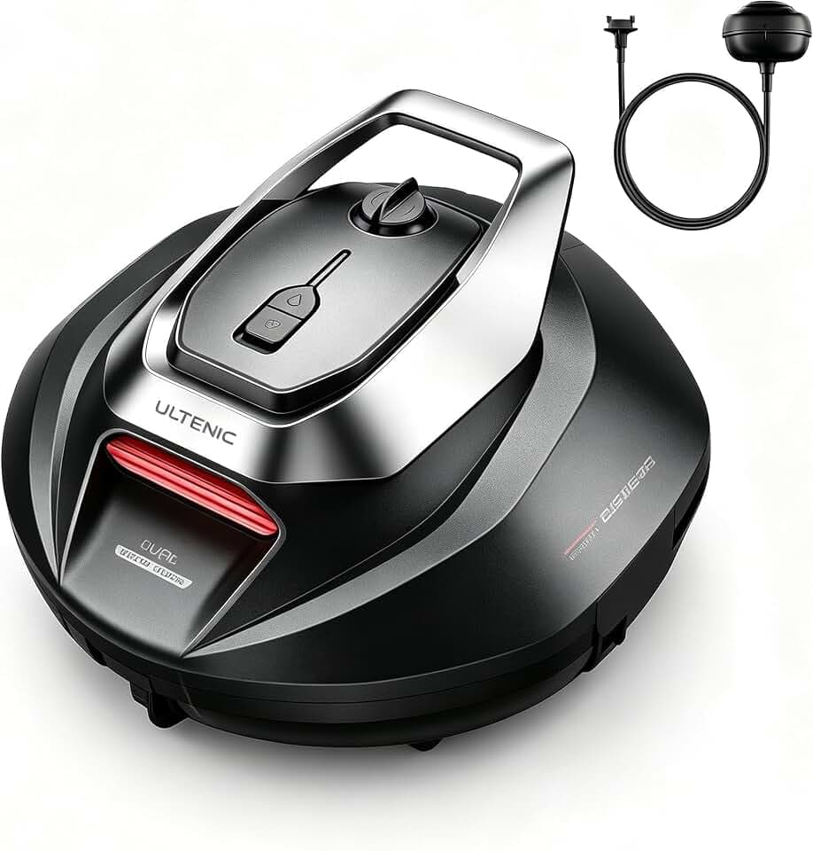Ultenic Pooleco 10 Poolroboter, Poolroboter Akku mit Dual Motoren, 90Min Laufzeit, 80㎡ Reinigungsbereich, Automatisches Parken, Geeignet für Verschiedene Schwimmbecken