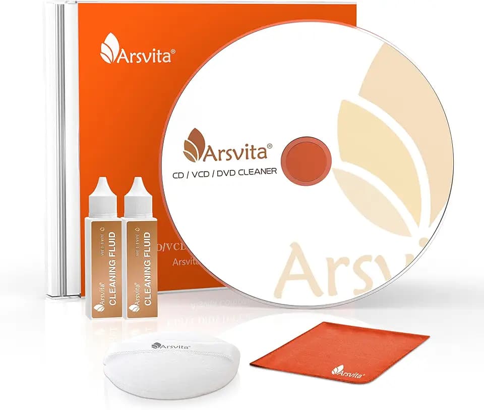 Arsvita Laser Lens Cleaner Disc for CD/VCD/DVD Player, CD Cleaner, ARCD-04
