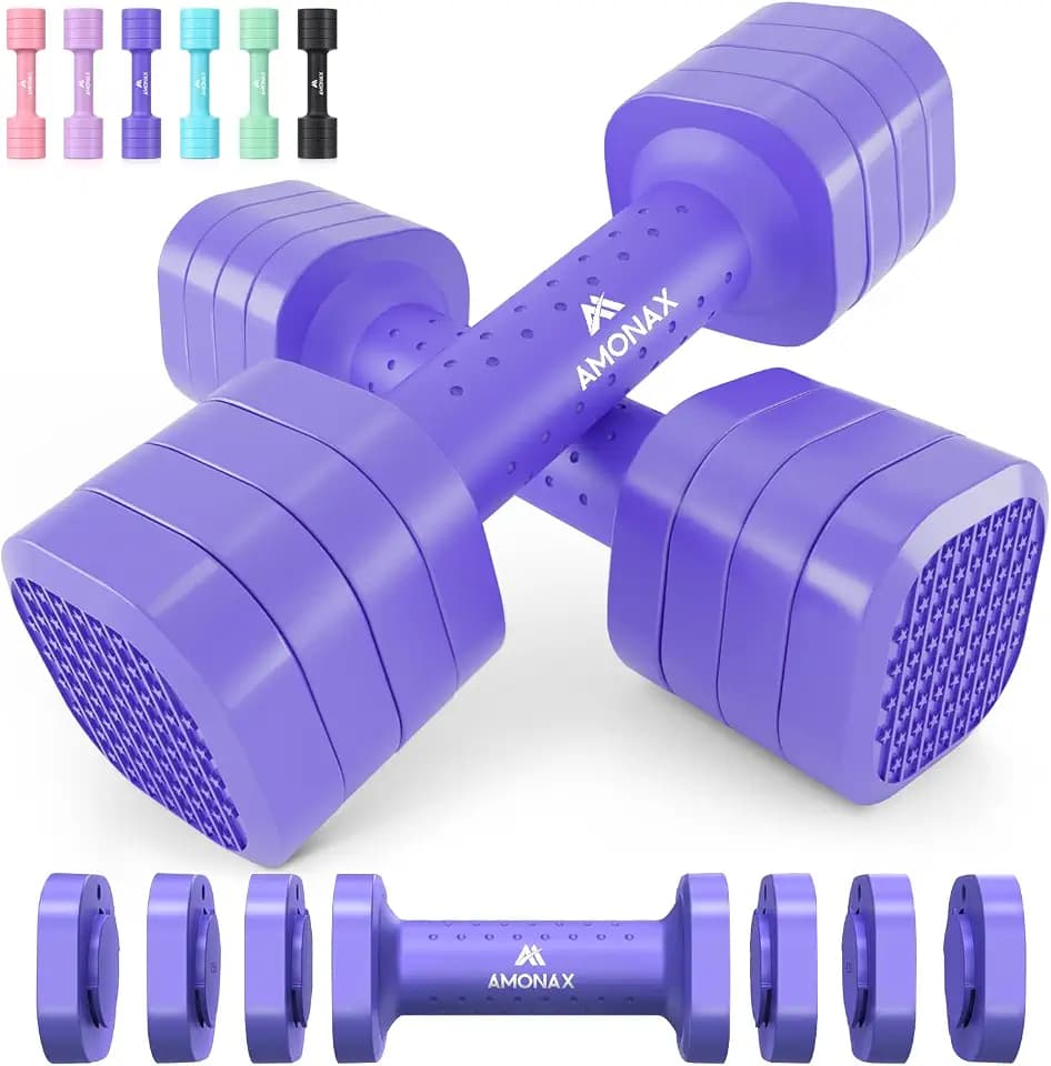 Amonax Verstellbare Hanteln, Hanteln Frauen Set, Fitnessgeräte für Zuhause