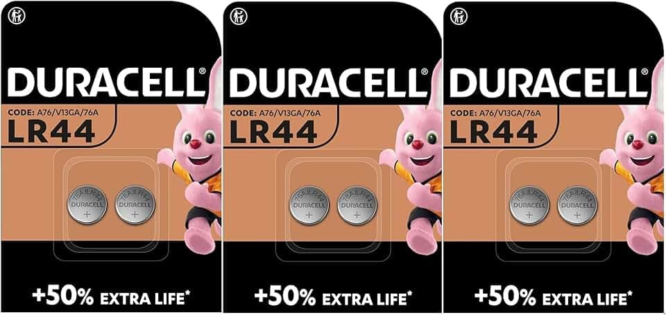 6 x Duracell LR44 A76 V13GA 76A (3 Blister à 2 Batterien) 6 Batterien