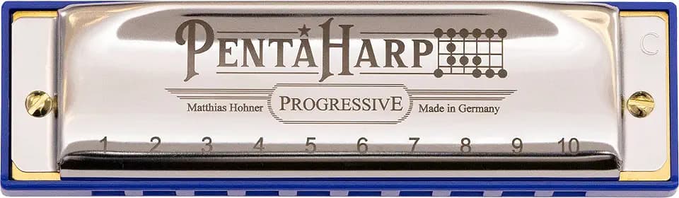 Hohner Accordions Hohner Harmonica Pentaharp Harmonica, Key of G Minor, Stainless steel (M21BX-GM)