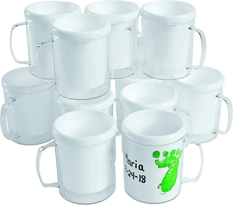 Colorations Design Your Own Mugs, Set of 12, Craft Projects for Kids