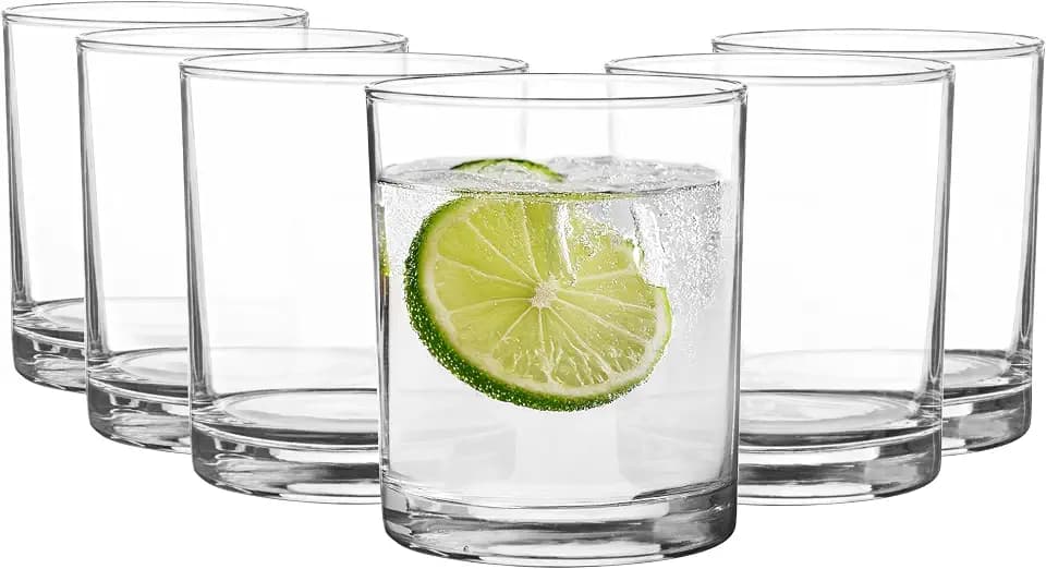Glasmark KROSNO 1992 Trinkgläser Set Gläser 6 Stück 230 ml Wassergläser Cocktailgläser Saftgläser Saft Wasser Glas Spülmaschinenfest, Durchsichtig