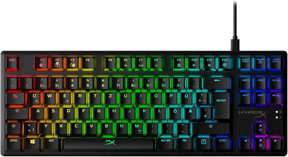 HyperX Alloy Origins Core TKL Gaming Tastatur QWERTZ (DE) mit Red Switches