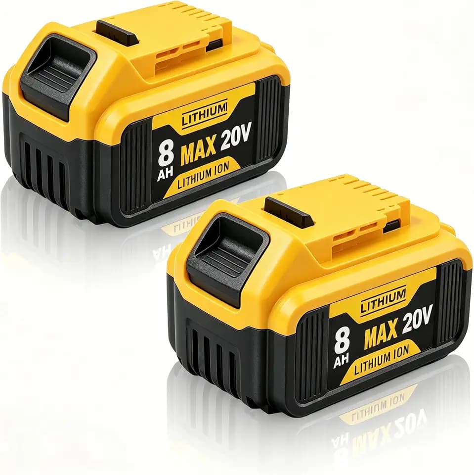 2-Pack 8Ah Rechargeable Li-ion Battery for DeWalt 20V Max