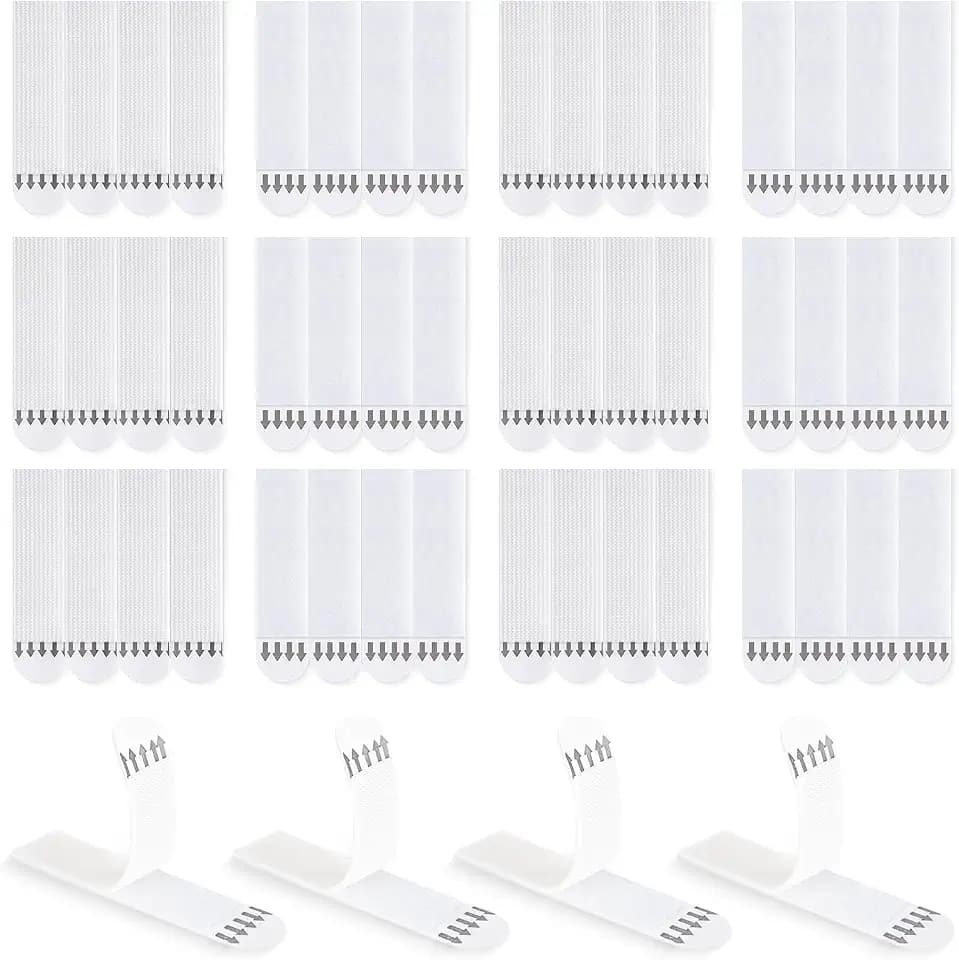 LLPT Klebestreifen 24 Paar(48 Streifen) Medium 19 x 72mm Weiß