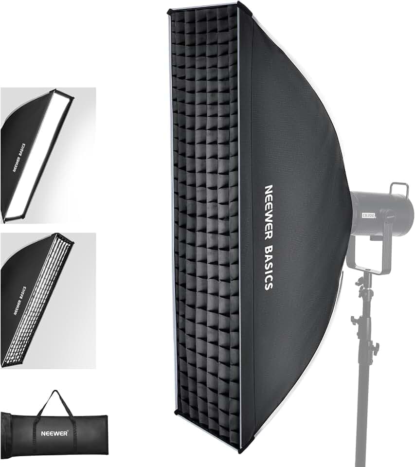 NEEWER Basics Strip Softbox Bowens Mount, 12" x 47" Quick Release, NS61P