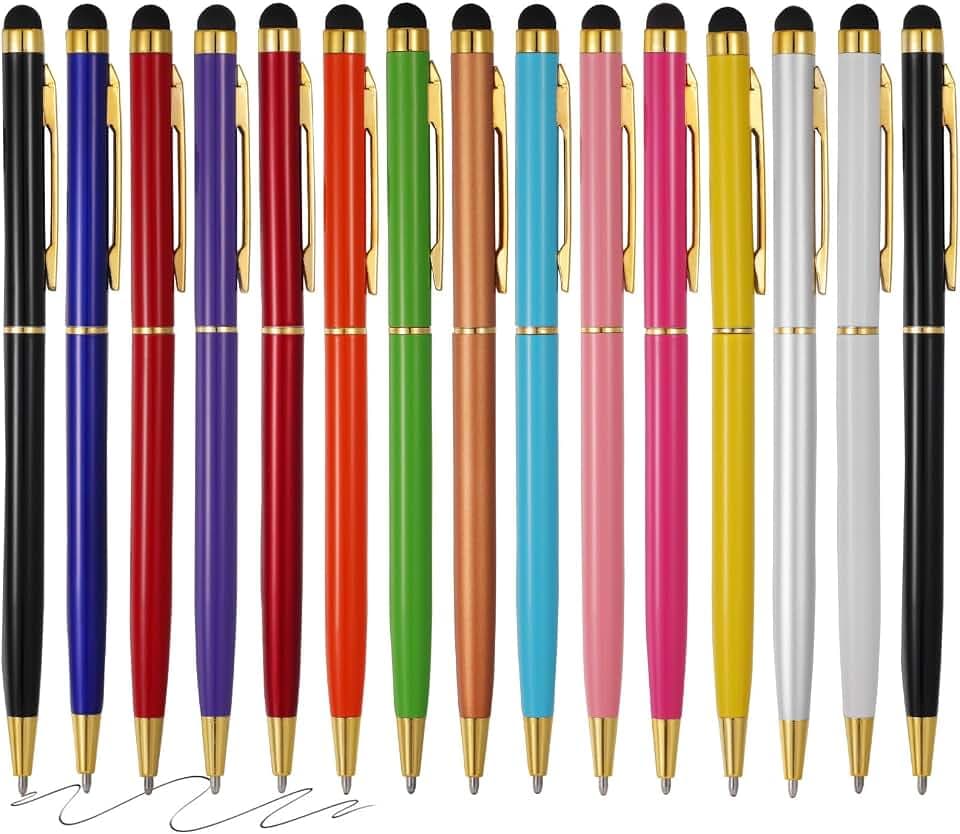 15 Pack Stylus Pens for Touch Screens (Gold)