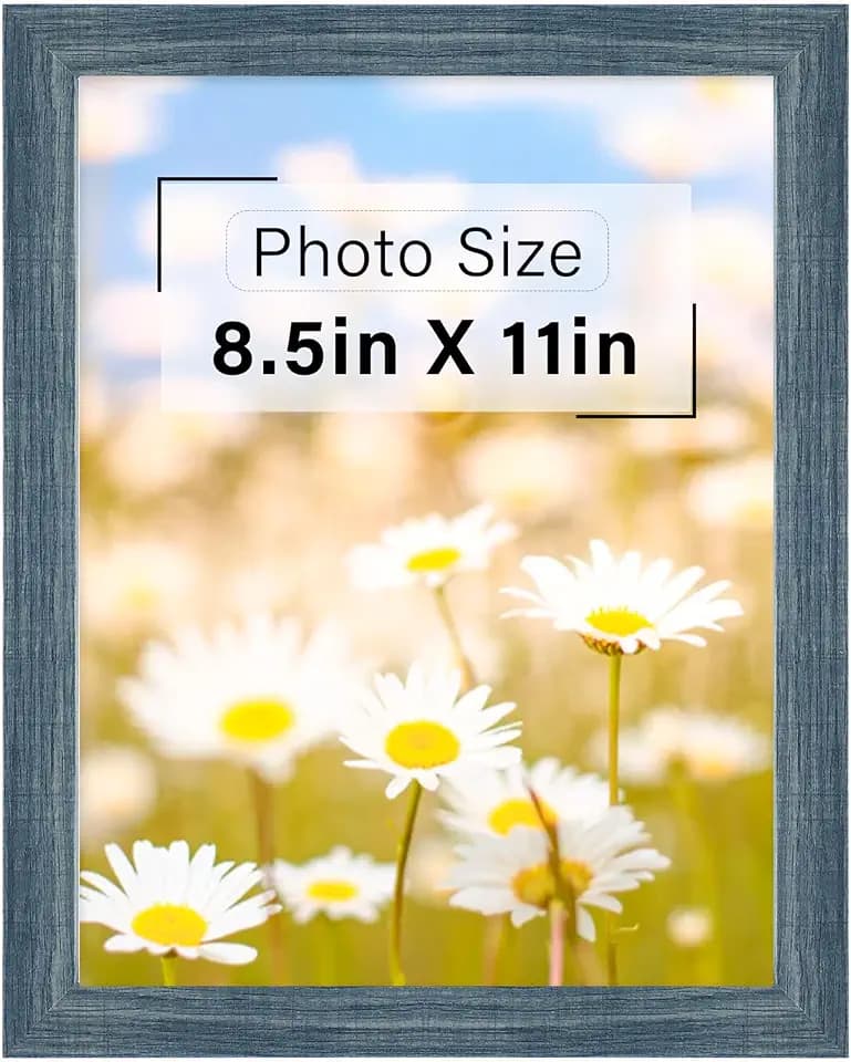 Frametory, 8.5x11 Picture Frame with Glass, Black, 1 Pack
