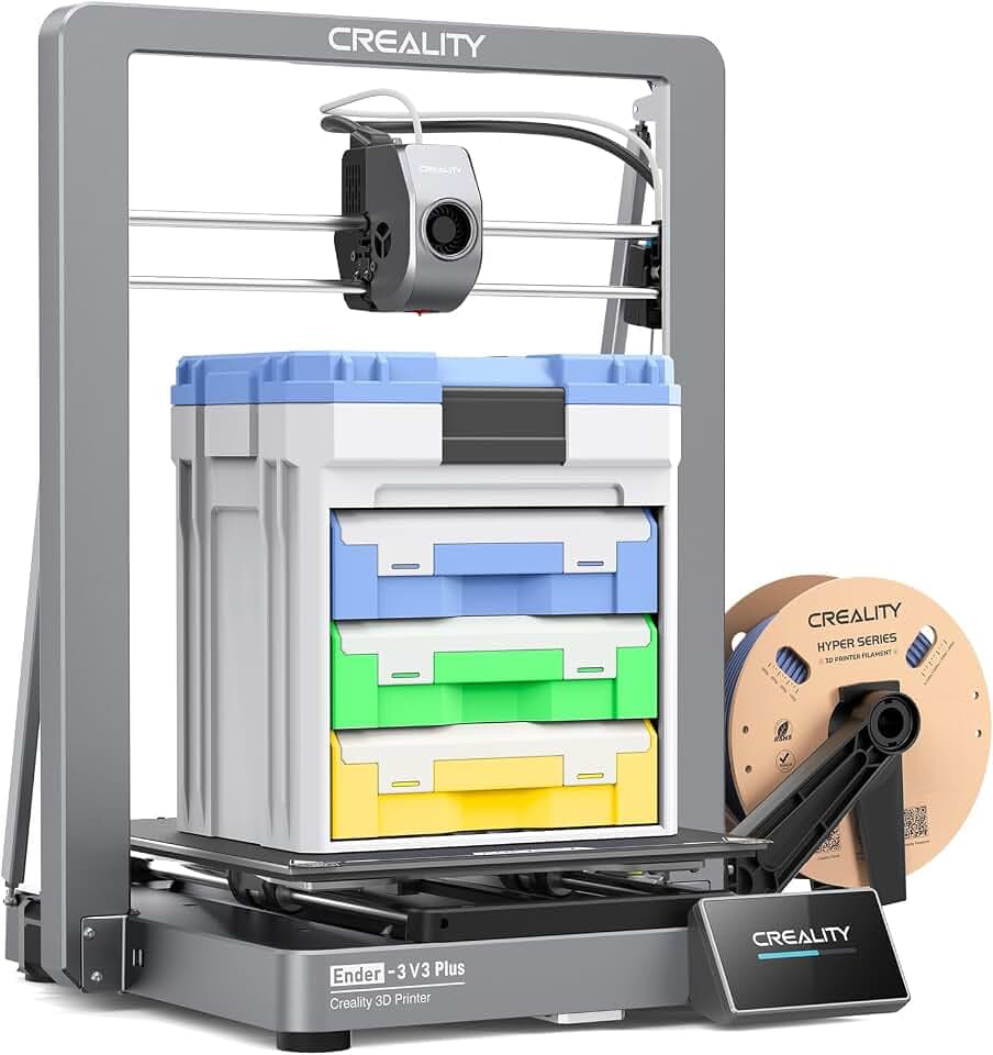 Creality Ender 3 V3 Plus 3D-Drucker, neu in 2024, 600 mm/s, Vollmetallgehäuse, verbesserter Extruder, Schnellwechseldüse, große Druckgröße, für Anfänger, professionelle Gamer, Bildungsbranche usw