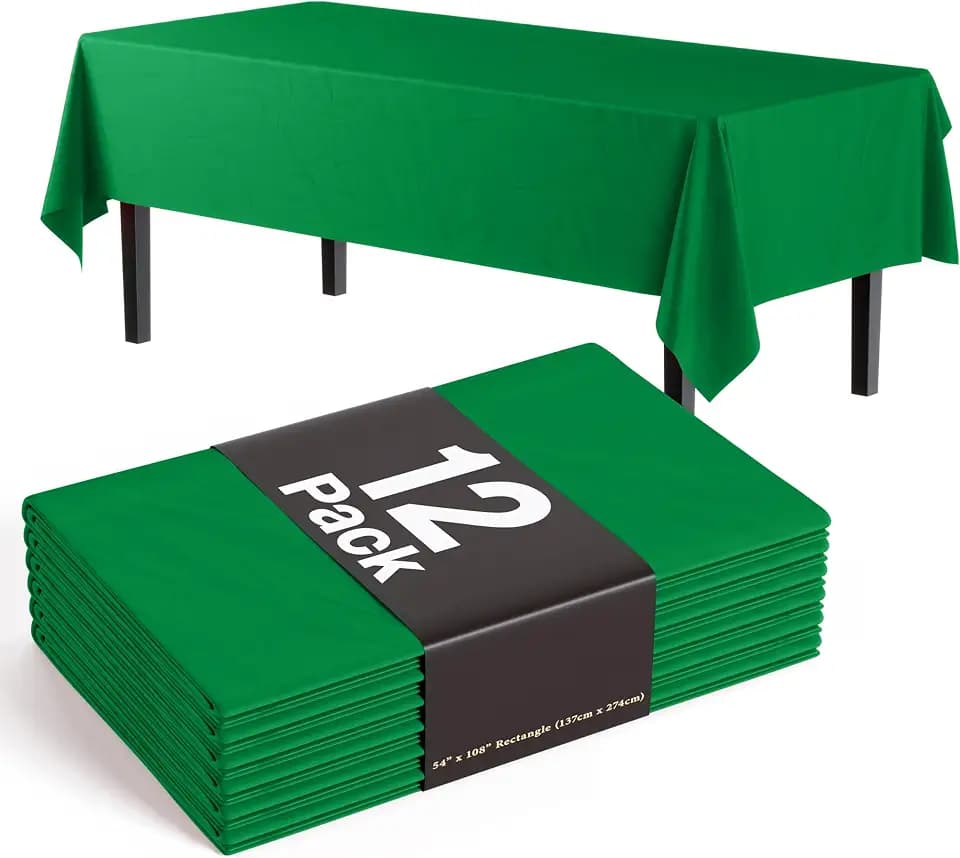 Exquisite Emerald Green Rectangle Tablecloth 54"X108" - 48 Pack