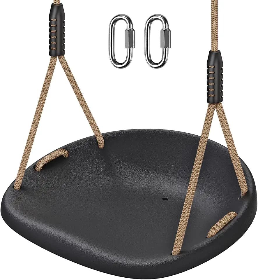 SELEWARE Black Heavy Duty Swing Seat for Adults Kids Tree Swing, 1 Pack