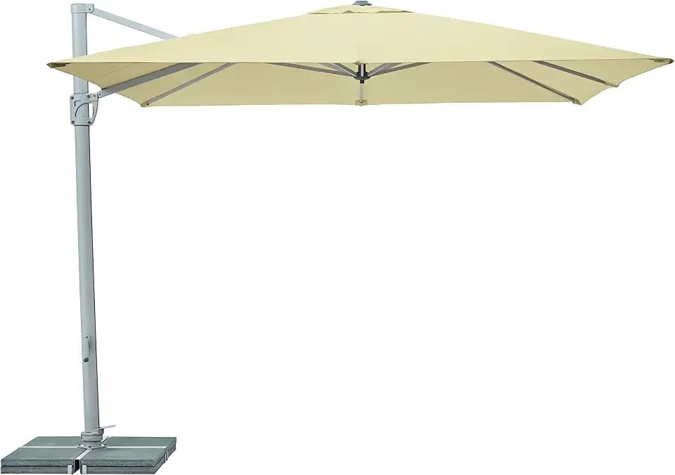 Suncomfort by Glatz Sonnenschirm Sunflex, ecru, 300 x 300 cm quadratisch, Gestell Aluminium, Bespannung Polyester, 28 kg