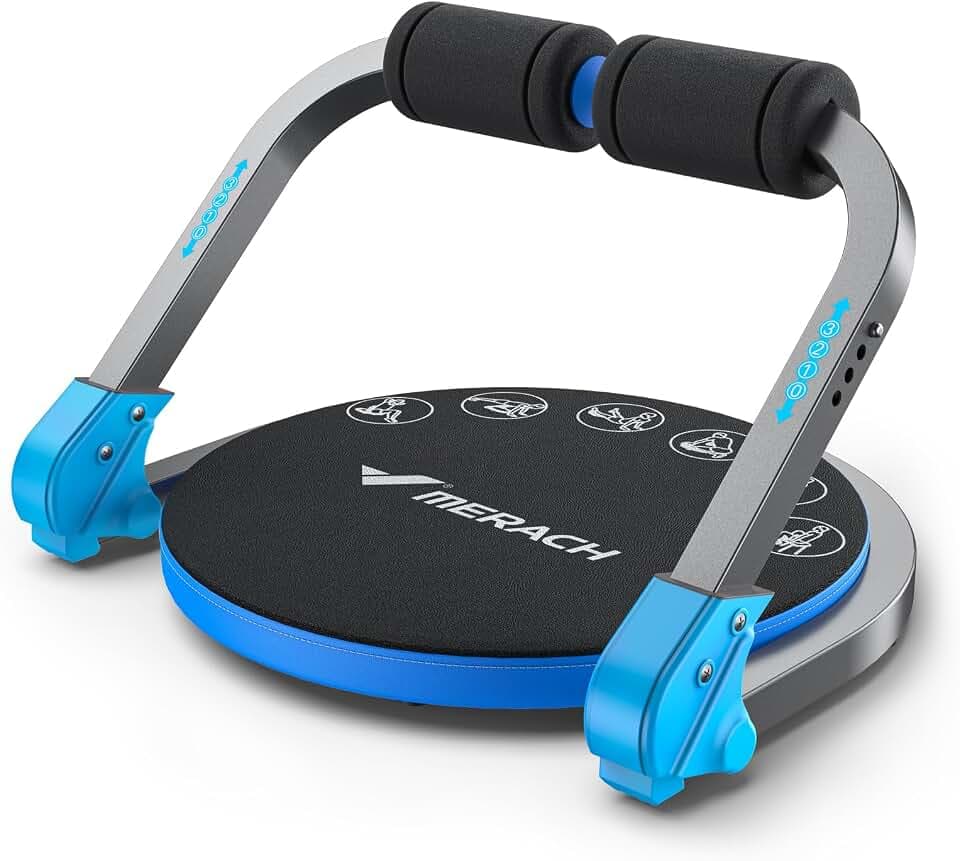 MERACH Bauchtrainer für Zuhause, Core Ab Machine mit Rückstoßfeder-System