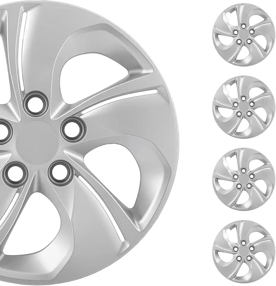 SCITOO 15" Wheel Covers Hubcaps Set of 4 Silver for 2013-2015 Honda Civic