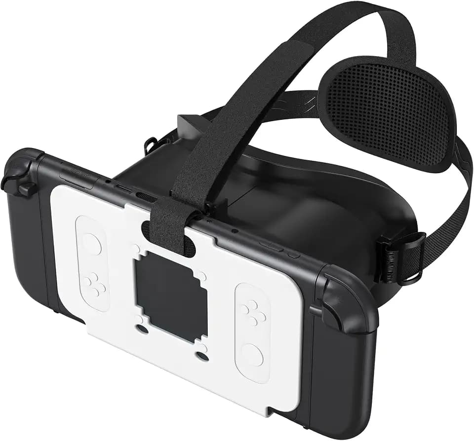 Upgraded VR Headset for Switch 2 (2025), Switch 2 VR Virtual Boy Glasses with Adjustable HD Lenses and Comfortable Head Straps with Widen Padded, Labo VR Kit 3D Goggles for Switch 2 Accessories, White & Black